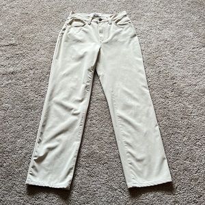 Versace Jeans Couture Ecru Vintage High Waisted Stretchy Straight Leg Jeans